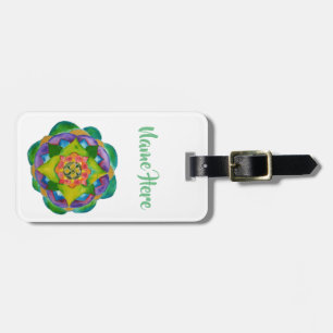 Mandala Drawing Hand Painted custom Luggae Tags
