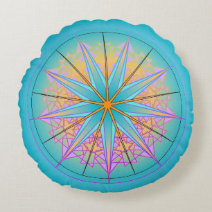 Mandala Dream #1 Round Cushion