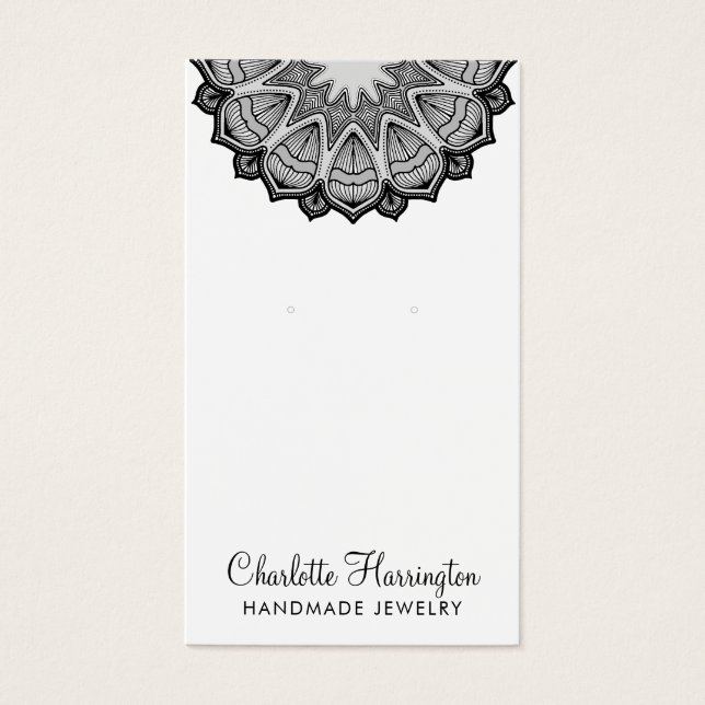 Mandala Earring Jewellery Display Card (Front)