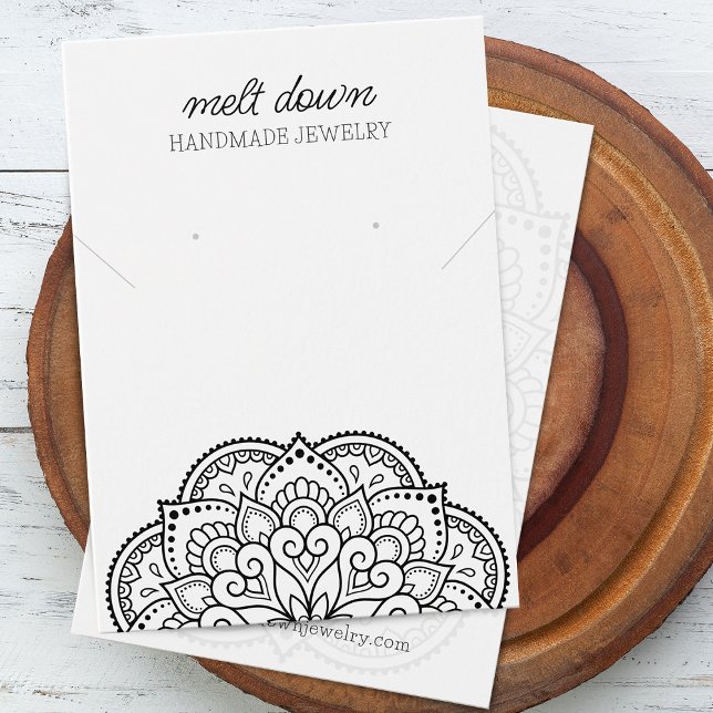 Mandala Earring Necklace Jewellery Display Card (Mandala Earring Necklace Jewelry Display Card)