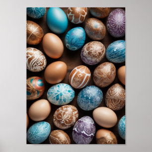 Mandala Egg – Intricate Boho Floral Design Poster
