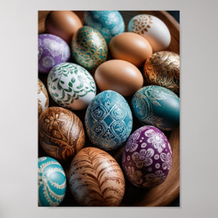 Mandala Egg – Intricate Boho Floral Design Poster