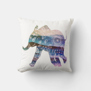 Mandala Elephant Art Throw Cushion