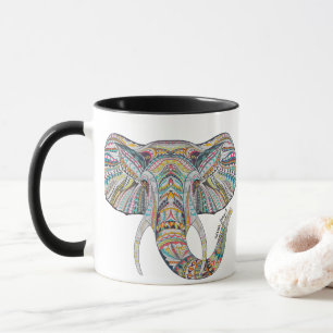 Mandala Elephant Coffee Mug