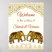 Mandala elephants Indian border Indian wedding Foa