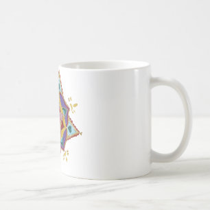 Mandala floral Gold Pink Drawing  White Mug