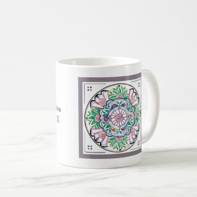 Mandala Floribunda Coffee Mug (Front Right)