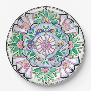 Mandala Floribunda Paper Plate