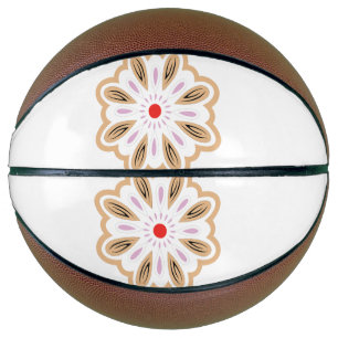 Mandala Flower Art Print Boho Decor Basketball