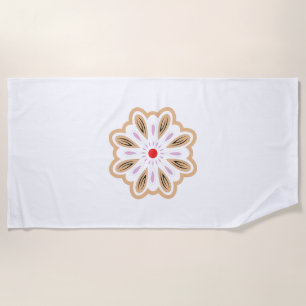 Mandala Flower Art Print   Boho Decor Beach Towel