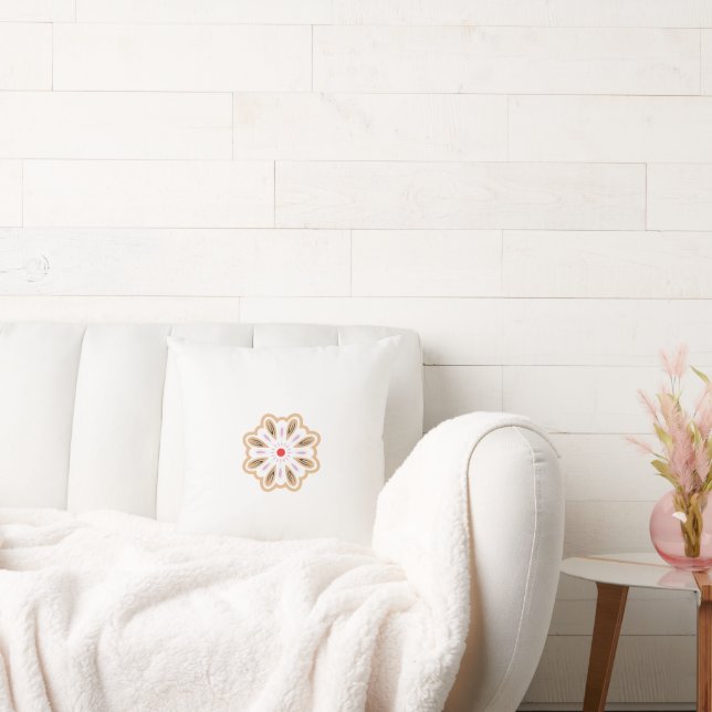 Mandala Flower Art Print | Boho Decor Cushion (Couch)