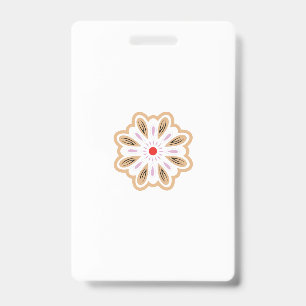 Mandala Flower Art Print Boho Decor ID Badge