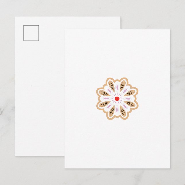 Mandala Flower Art Print | Boho Decor Invitation Postcard (Front/Back)