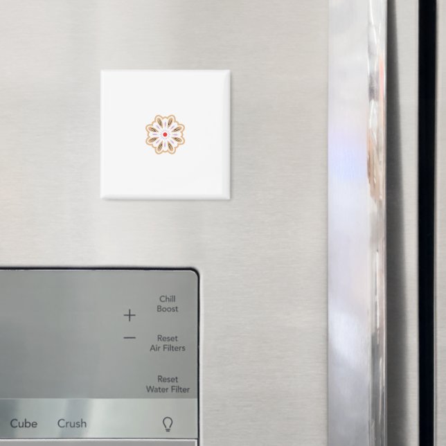 Mandala Flower Art Print | Boho Decor Magnet (In Situ (Fridge))