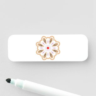 Mandala Flower Art Print Boho Decor Name Tag