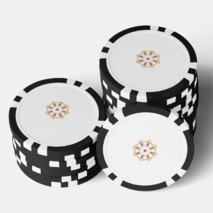 Mandala Flower Art Print Boho Decor Poker Chips