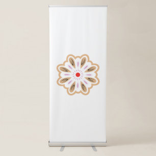 Mandala Flower Art Print Boho Decor Retractable Banner