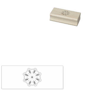 Mandala Flower Art Print   Boho Decor Rubber Stamp