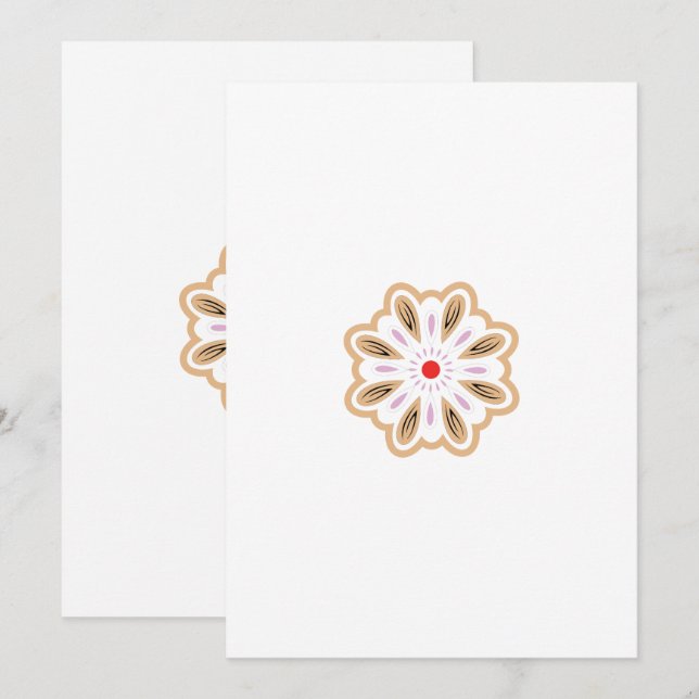 Mandala Flower Art Print | Boho Decor Save The Date (Front/Back)