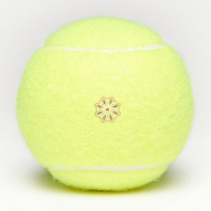 Mandala Flower Art Print Boho Decor Tennis Balls