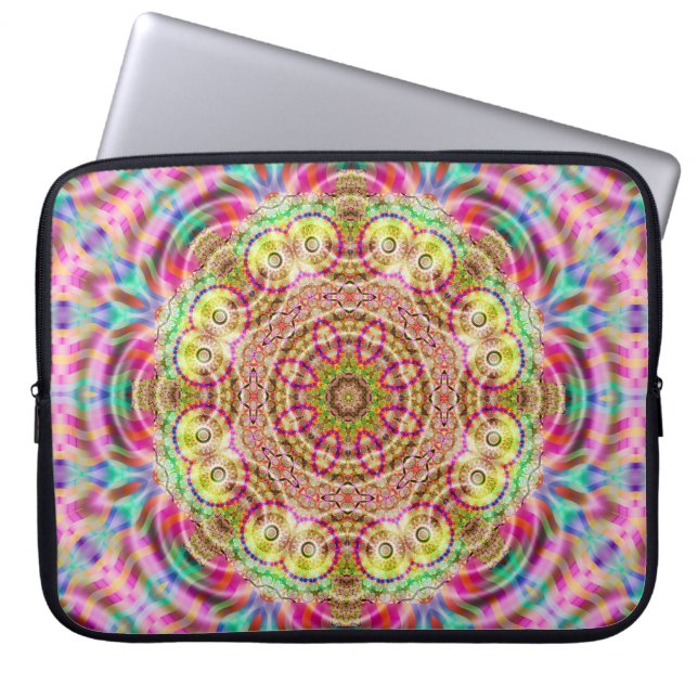 Mandala Flower: Artistic Design Laptop Sleeve (Front)