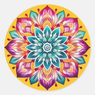 Mandala / Flower Design  Classic Round Sticker