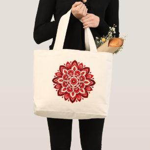 Mandala / Flower Design  Large Tote Bag