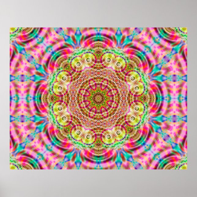 Mandala flower design poster (Front)