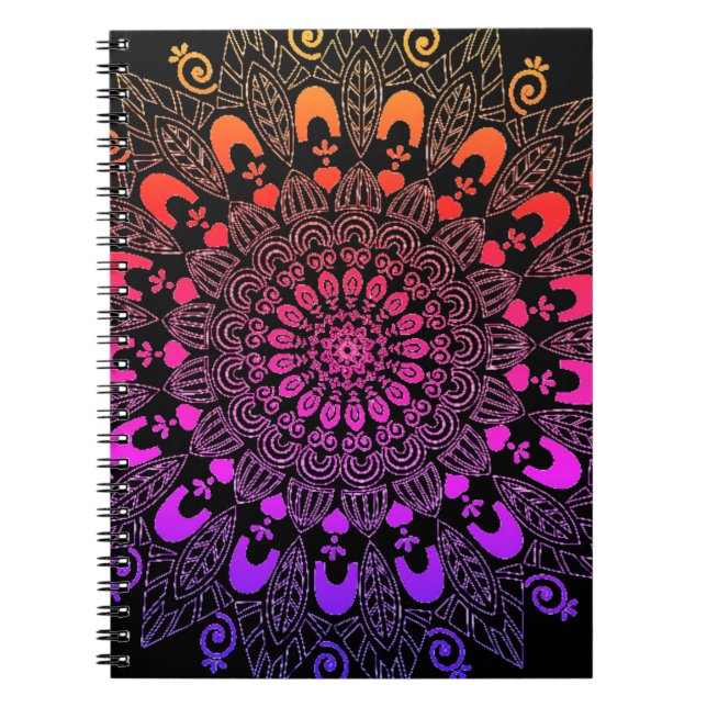 Mandala Flower Design Sketch Art Notebook (Front)