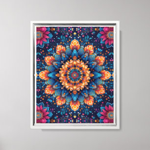 Mandala Flower Digital Art Style-23907 Canvas Print