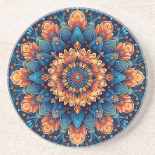 Mandala Flower Digital Art Style-23907. Coaster