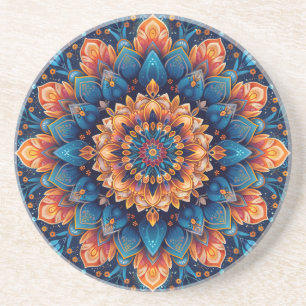 Mandala Flower Digital Art Style-23907. Coaster