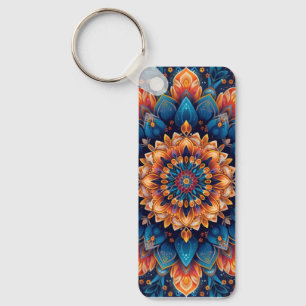 Mandala Flower Digital Art Style-23907 Key Ring