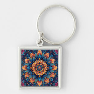 Mandala Flower Digital Art Style-23907 Key Ring