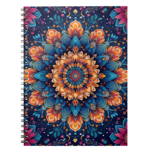 Mandala Flower Digital Art Style-23907 Notebook (Front)