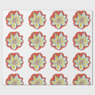 Mandala Flower Drawing Wrapping Paper