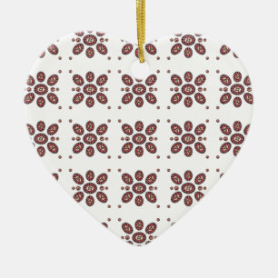 Mandala Flower Pattern Ceramic Tree Decoration