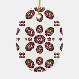 Mandala Flower Pattern Ceramic Tree Decoration