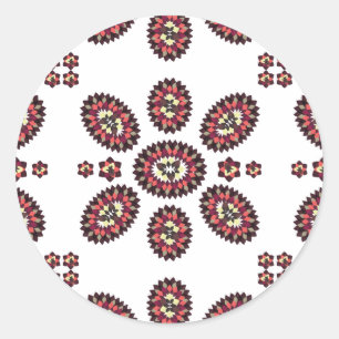 Mandala Flower Pattern Classic Round Sticker