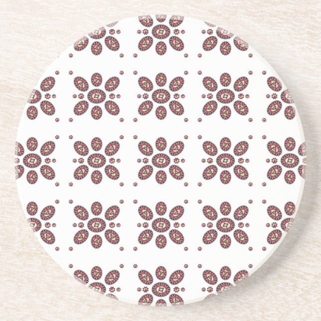 Mandala Flower Pattern Coaster (Front)