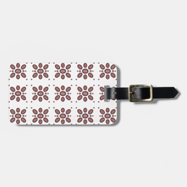 Mandala Flower Pattern Luggage Tag (Front Horizontal)