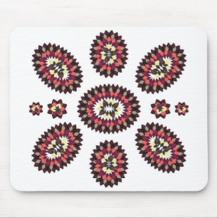 Mandala Flower Pattern Mouse Mat
