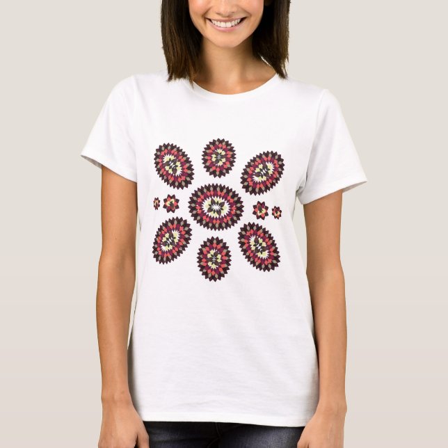Mandala Flower Pattern T-Shirt (Front)