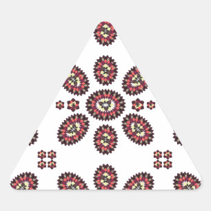 Mandala Flower Pattern Triangle Sticker