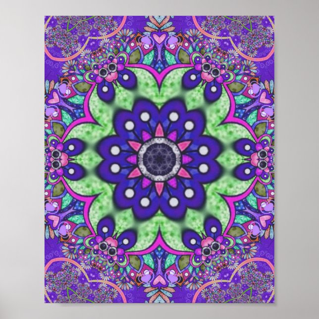  Mandala flower  Poster (Front)