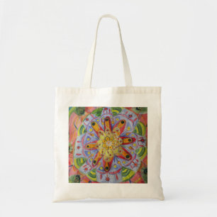 Mandala Flower Watercolor Budget Tote Bag