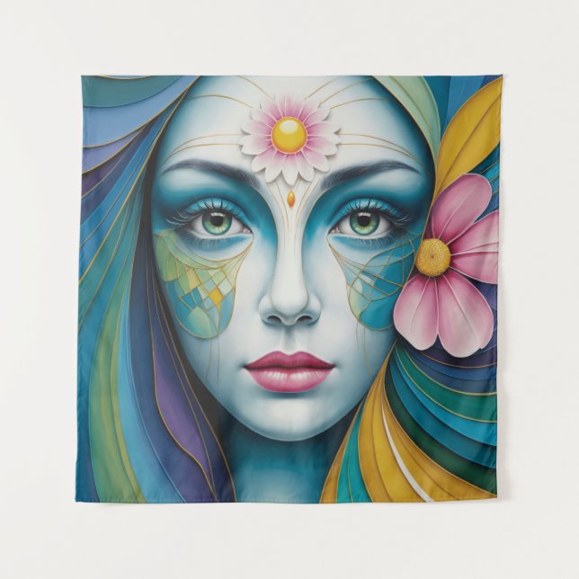 Mandala Flower Women Tapestry (Front)