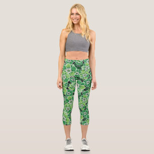 Mandala Flowers 3 Capri Leggings
