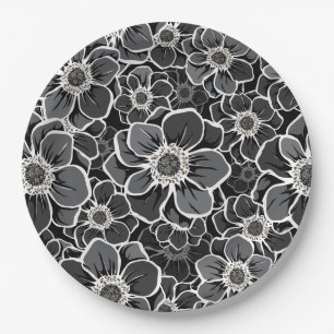 Mandala Flowers 5 Paper Plate