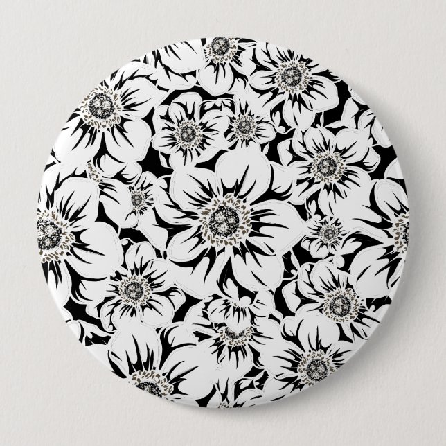 Mandala Flowers 6 10 Cm Round Badge (Front)
